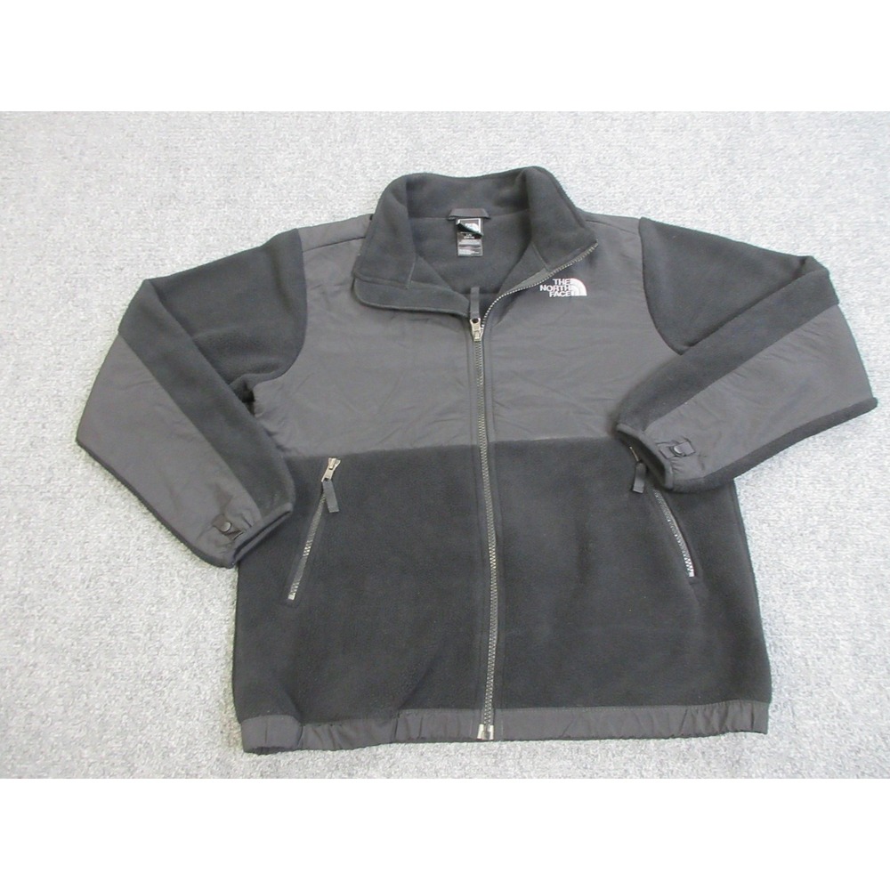 The North Face Denali Jacket Boys Large 14/16 Black Fleece Full Zip Outdoor